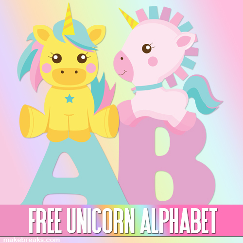 Cute Unicorn Alphabet Letters To Print Free Printable 