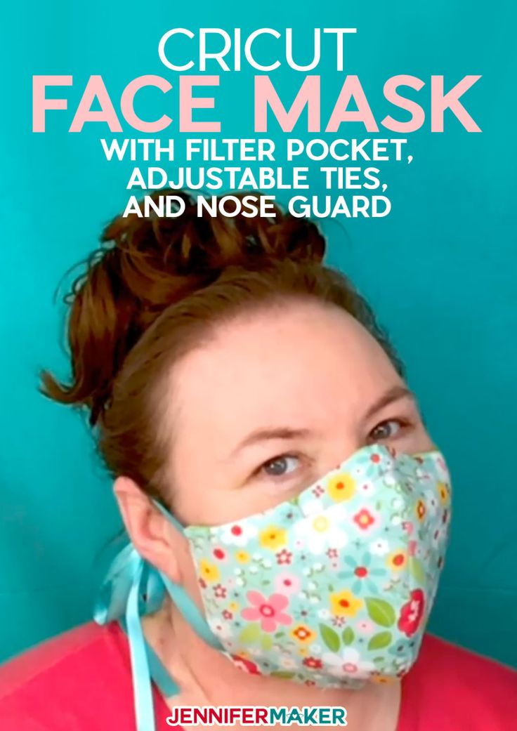 DIY Face Mask Patterns Filter Pocket Adjustable Ties