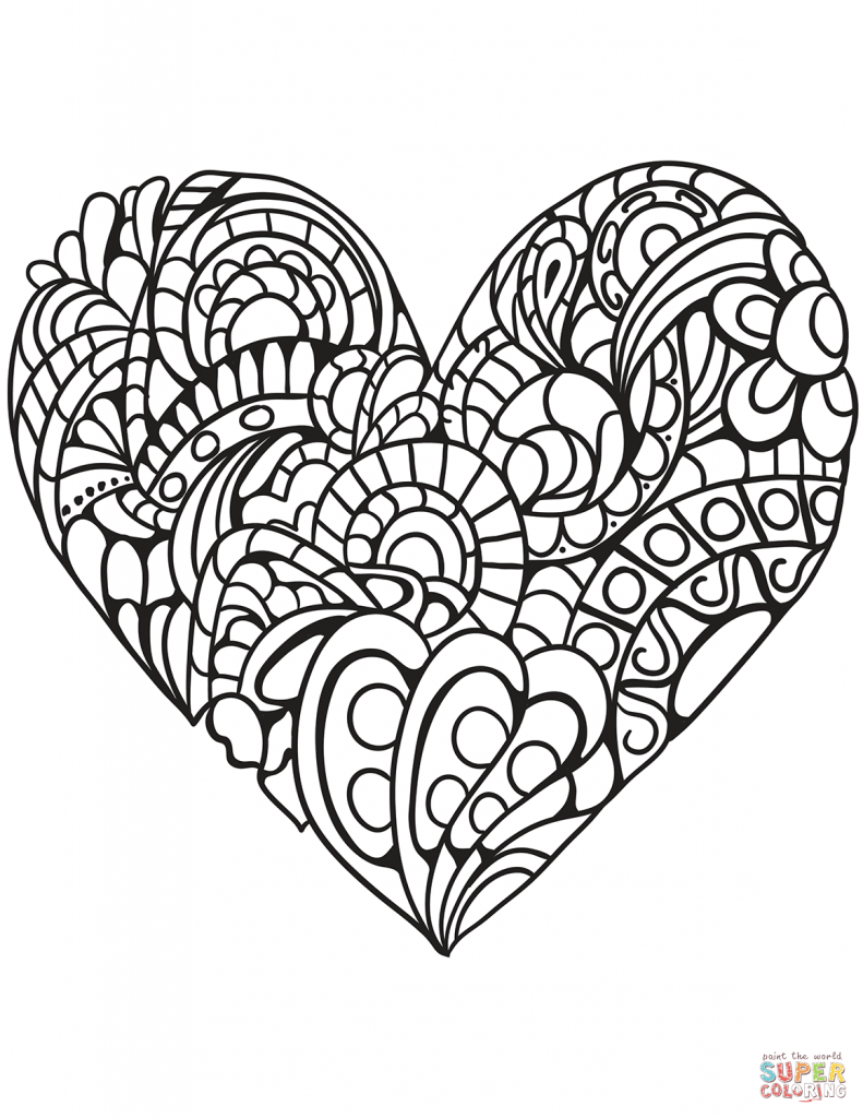 Double Heart Coloring Pages At GetColorings Free