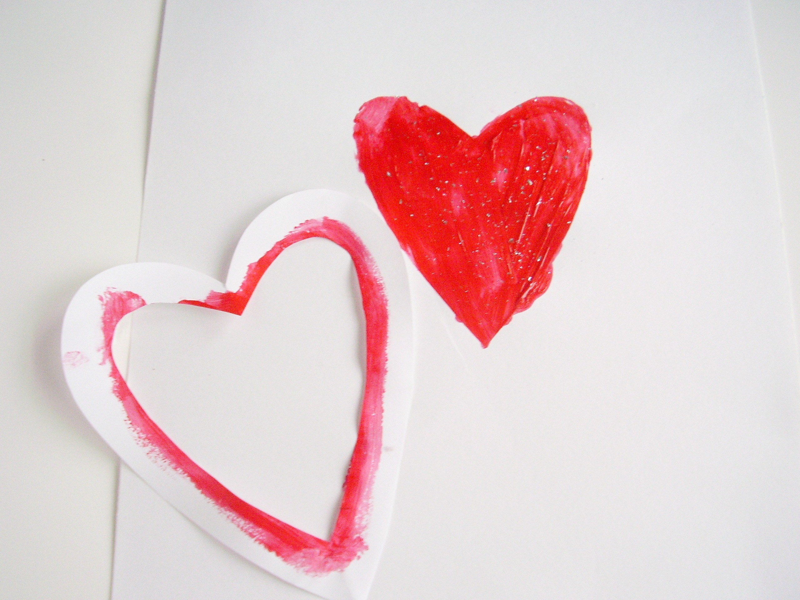 Easy Stencils Kids Can Make For Painting Valentines 
