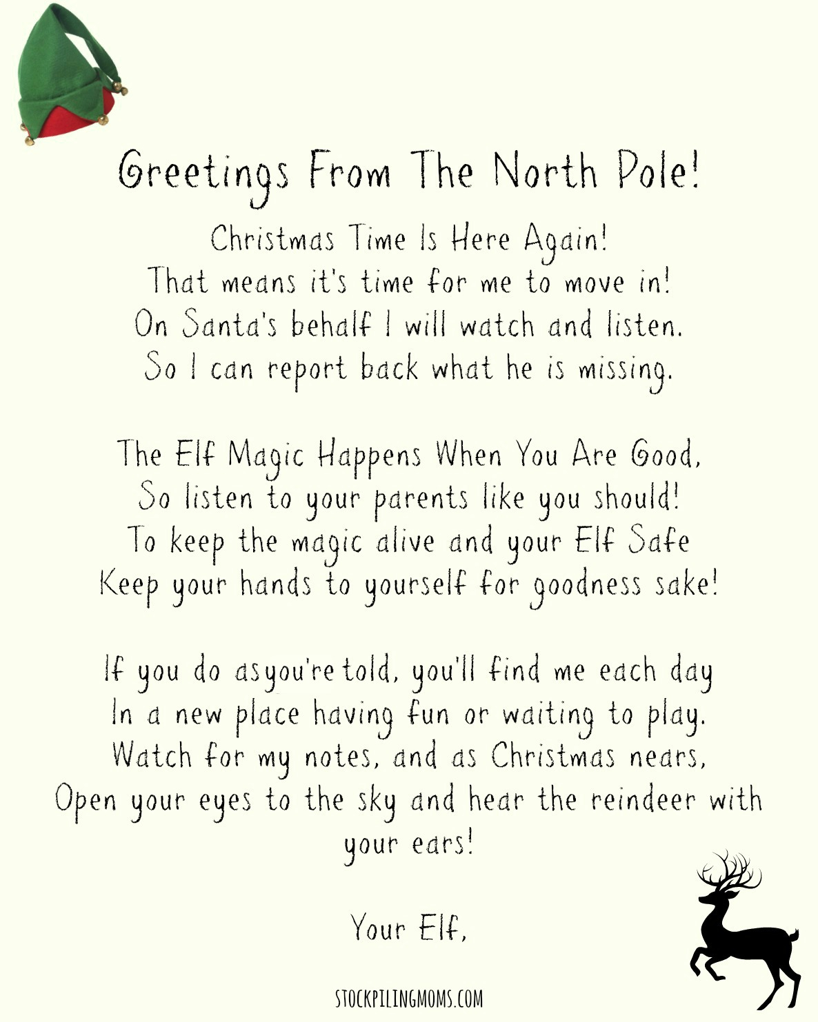 Elf On A Shelf Welcome Letter Printable