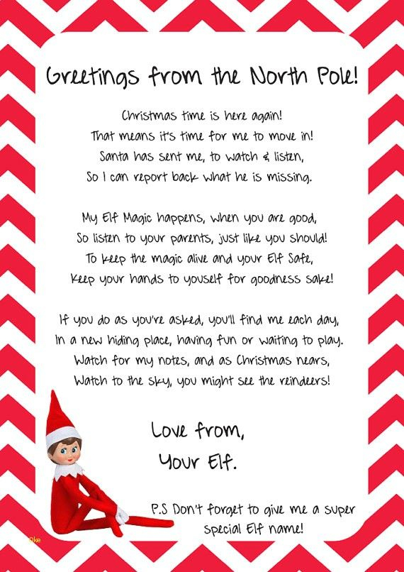 Elf On The Shelf Arrival Letter Template Letternew Co