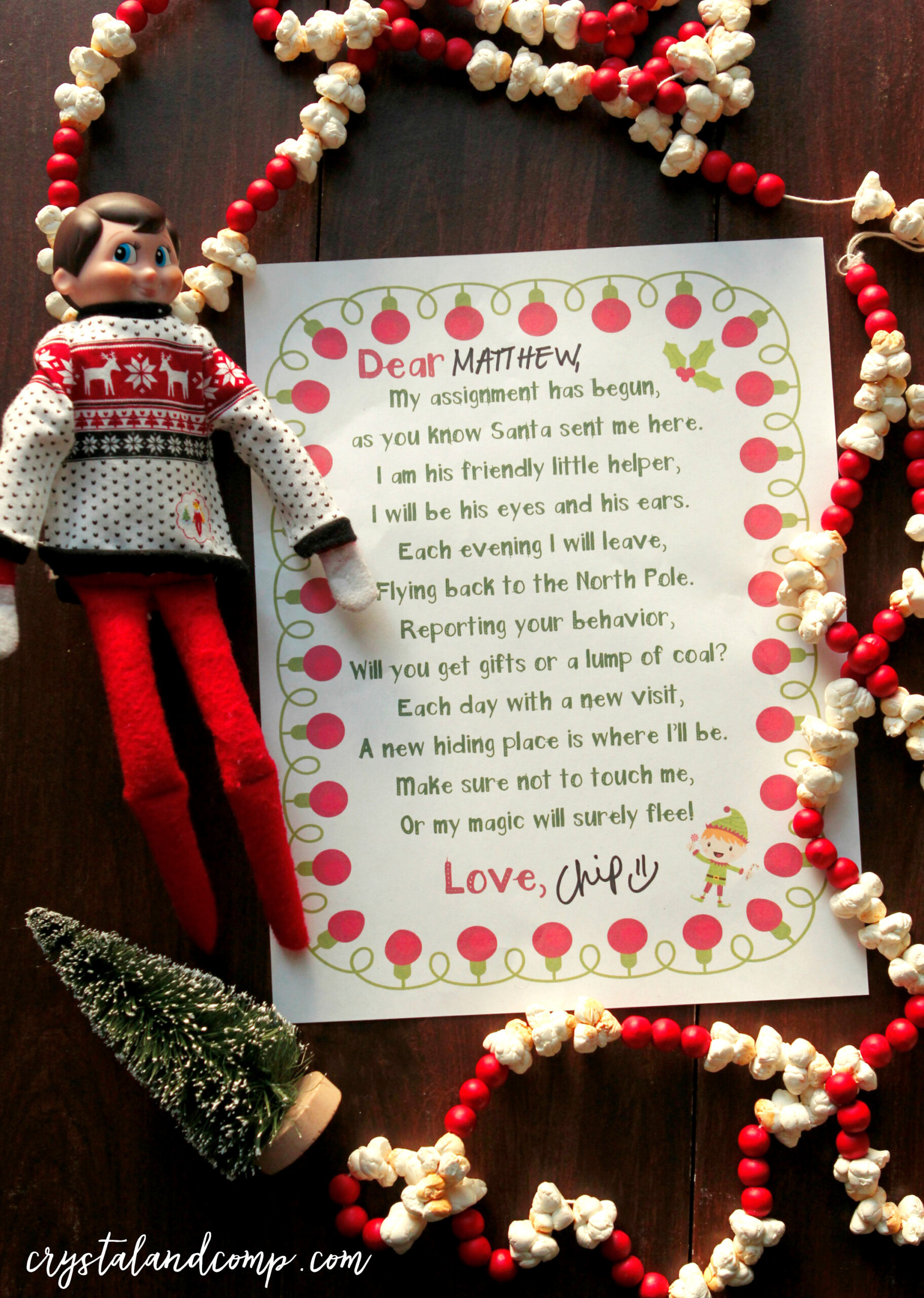 Elf On The Shelf Printables Welcome Letter