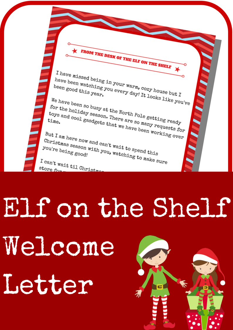 Elf On The Shelf Welcome Letter A Grande Life
