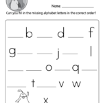 Fill In The Missing Letters Worksheet Free Printable