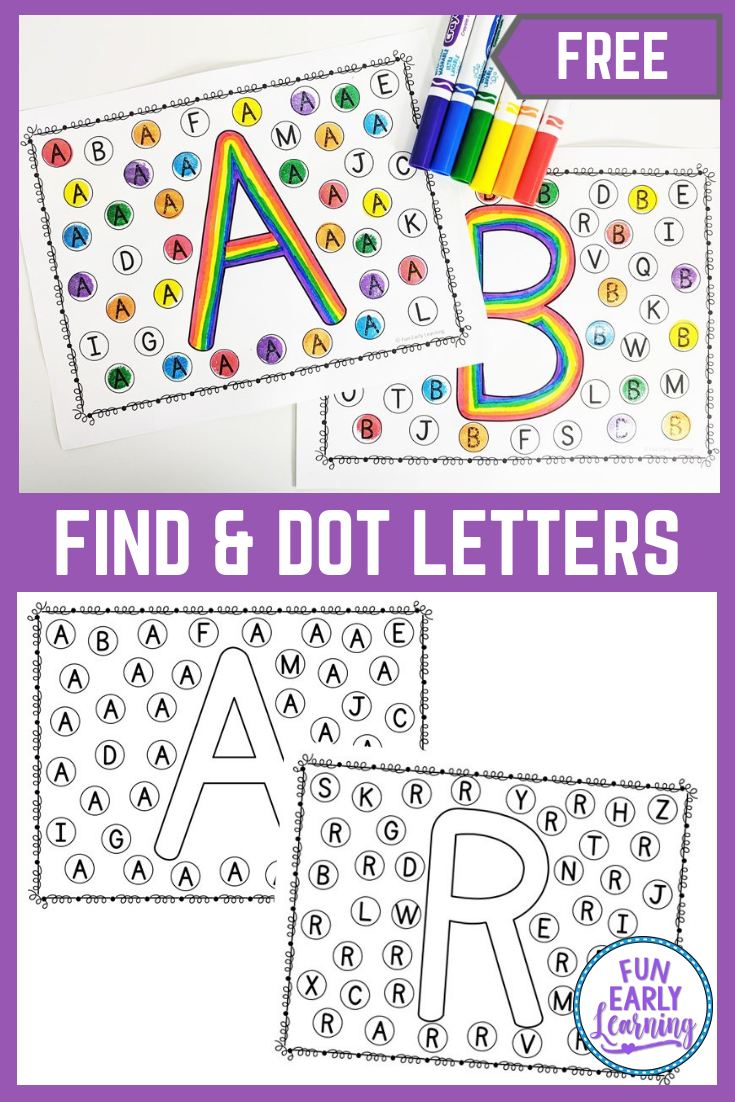 Find And Dot Matching Letters Preschool Writing