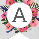 Floral Alphabet Banner Letters Free Printable Free