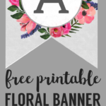 Floral Alphabet Banner Letters Free Printable Free