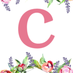 Floral Free Printable Alphabet Letters Banner Paper