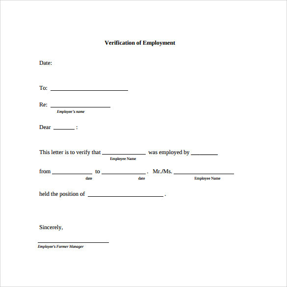 FREE 17 Employment Verification Letter Templates In PDF 