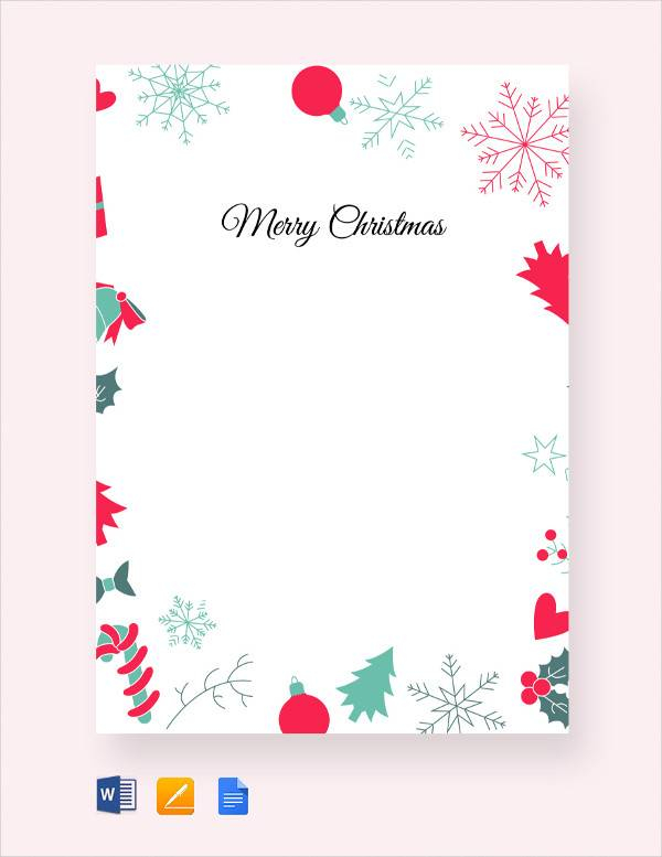 FREE 23 Sample Christmas Letter Templates In PDF MS Word