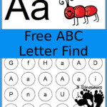 FREE ABC Letter Find Printable 3Dinosaurs Letter