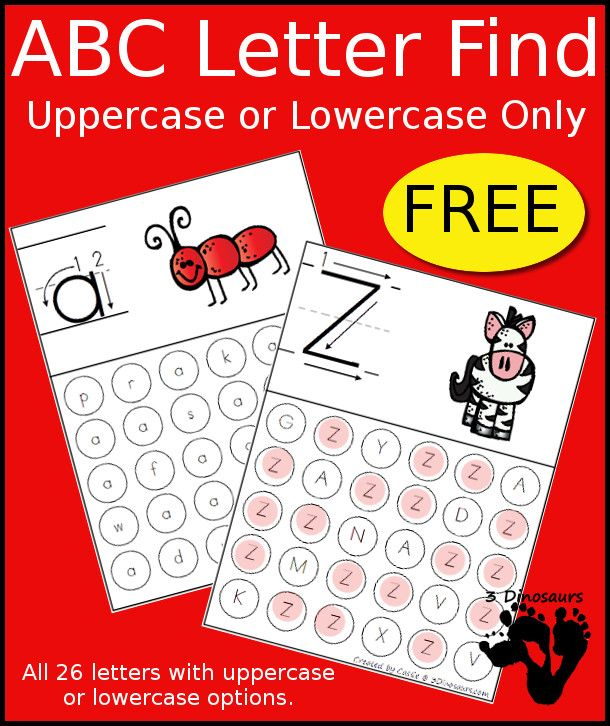 Free ABC Letter Find Uppercase Or Lowercase Printable 52 