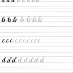 Free Brush Lettering Practice Sheets Lowercase Alphabet