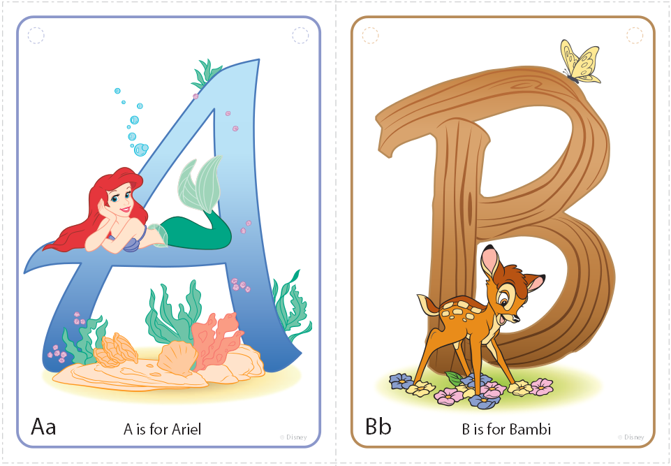 FREE Disney Character Alphabet Printables From Disney 