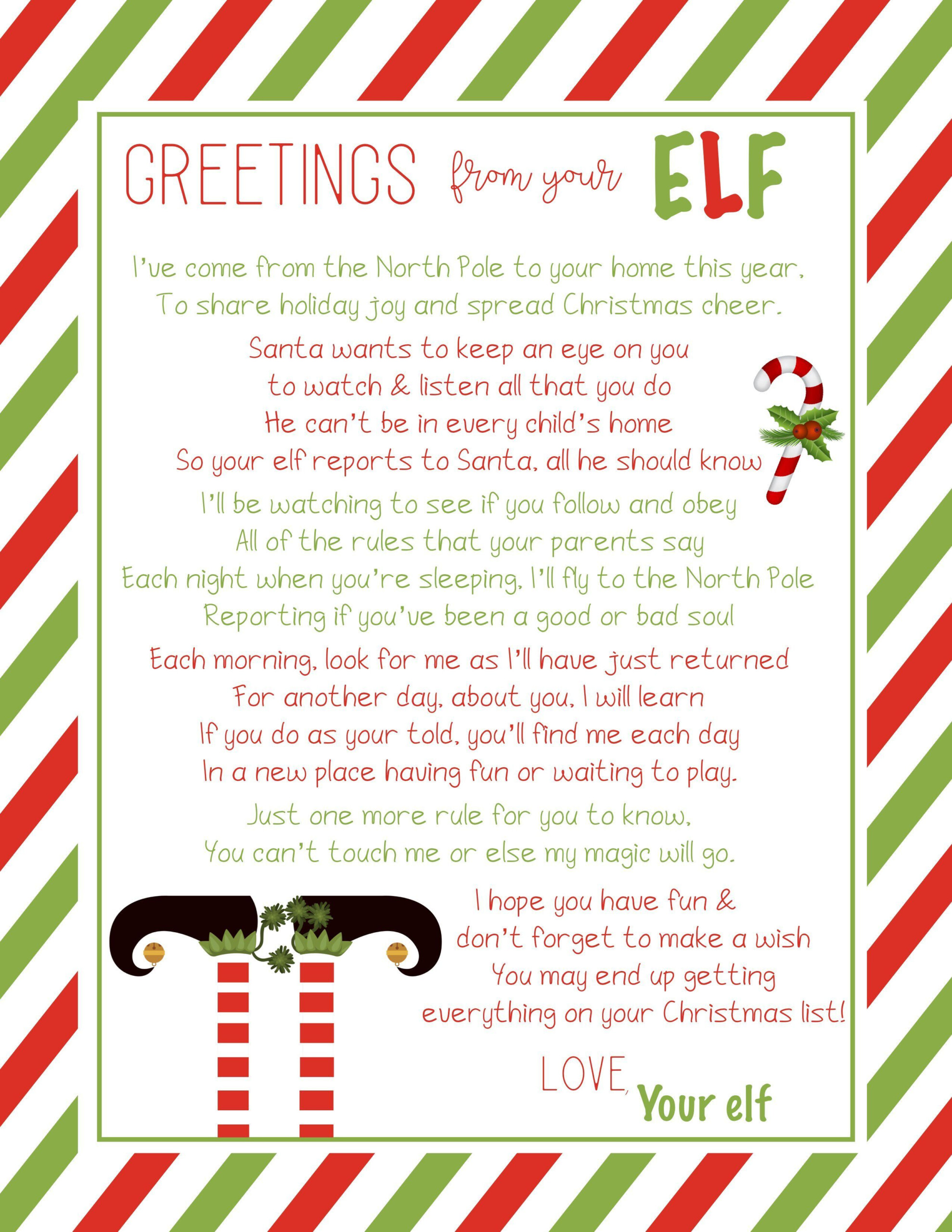 Free Elf On The Shelf Welcome Letter Printable And Ideas 