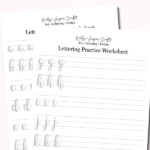 Free Hand Lettering Practice Sheets Brush Lettering