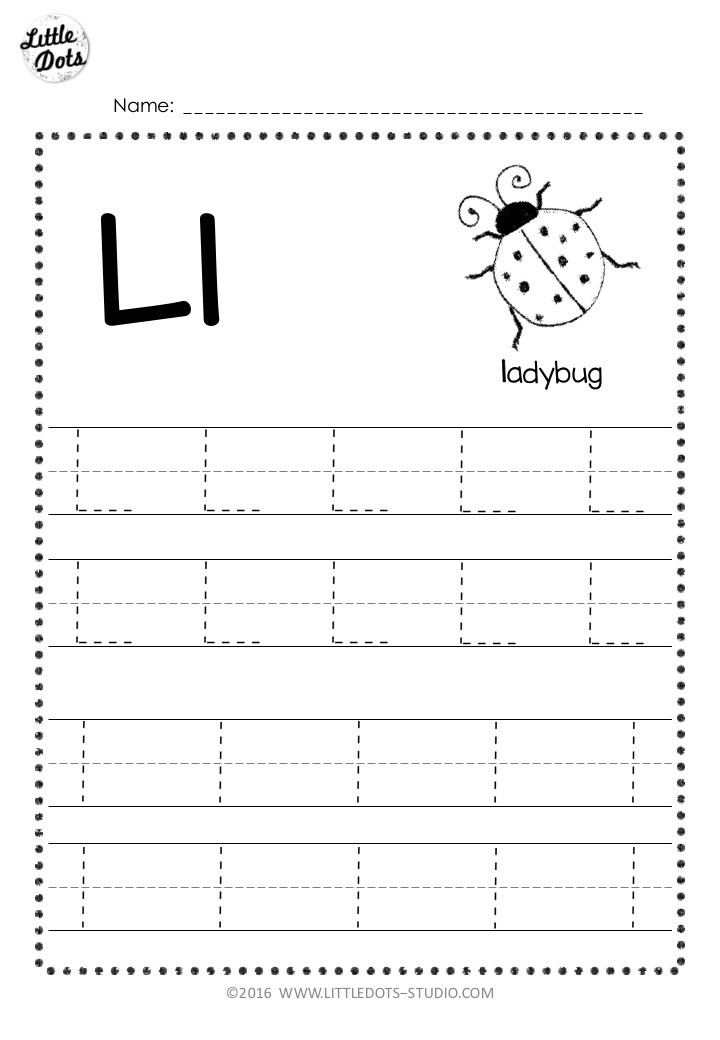 Free Letter L Tracing Worksheets