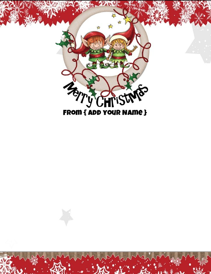 Free Personalized Christmas Stationery