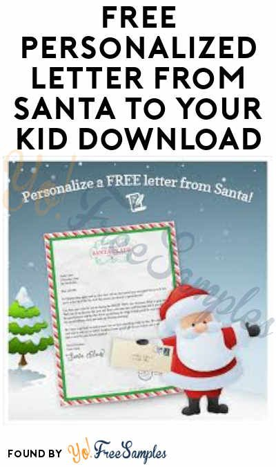 FREE Personalized Letter From Santa After Writing Santa 