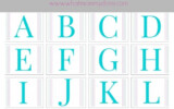 Free Printable Alphabet Letters A To Z LARGE Upper Case