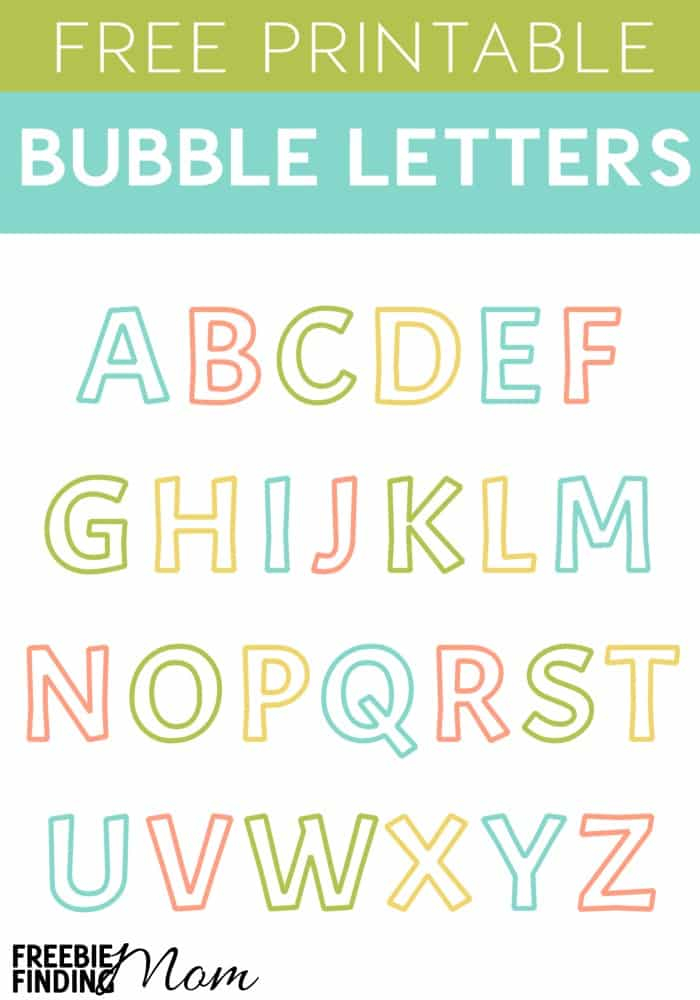 FREE Printable Bubble Letters Alphabet