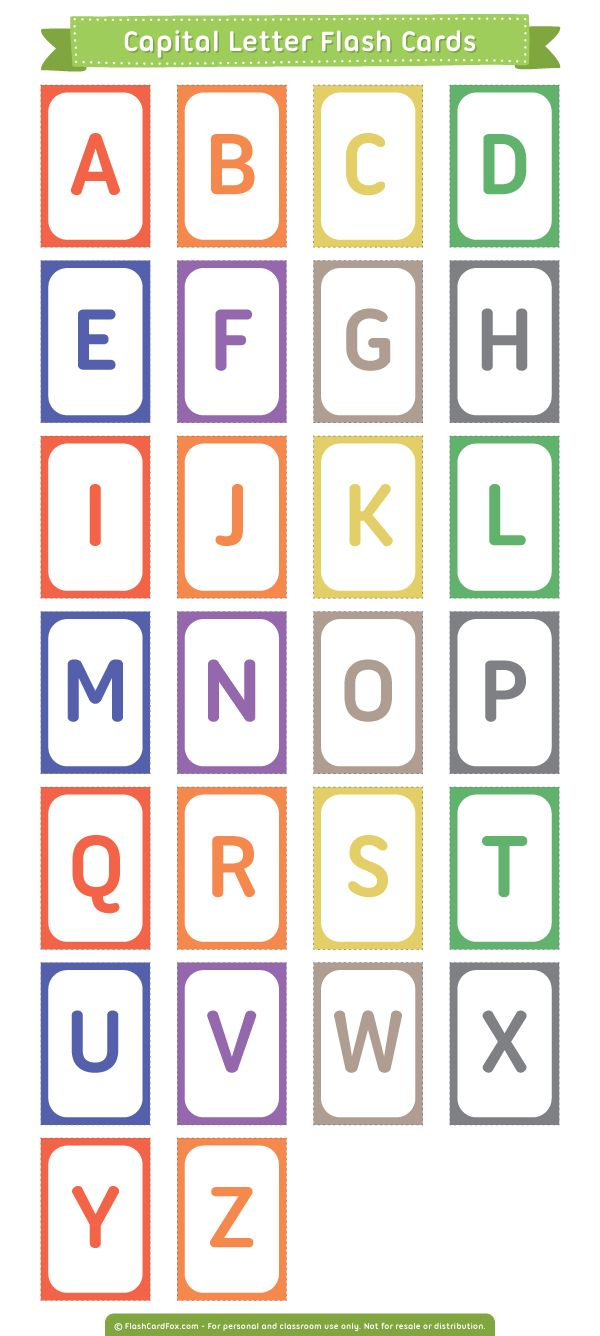 Free Printable Capital Letter Flash Cards Download Them 