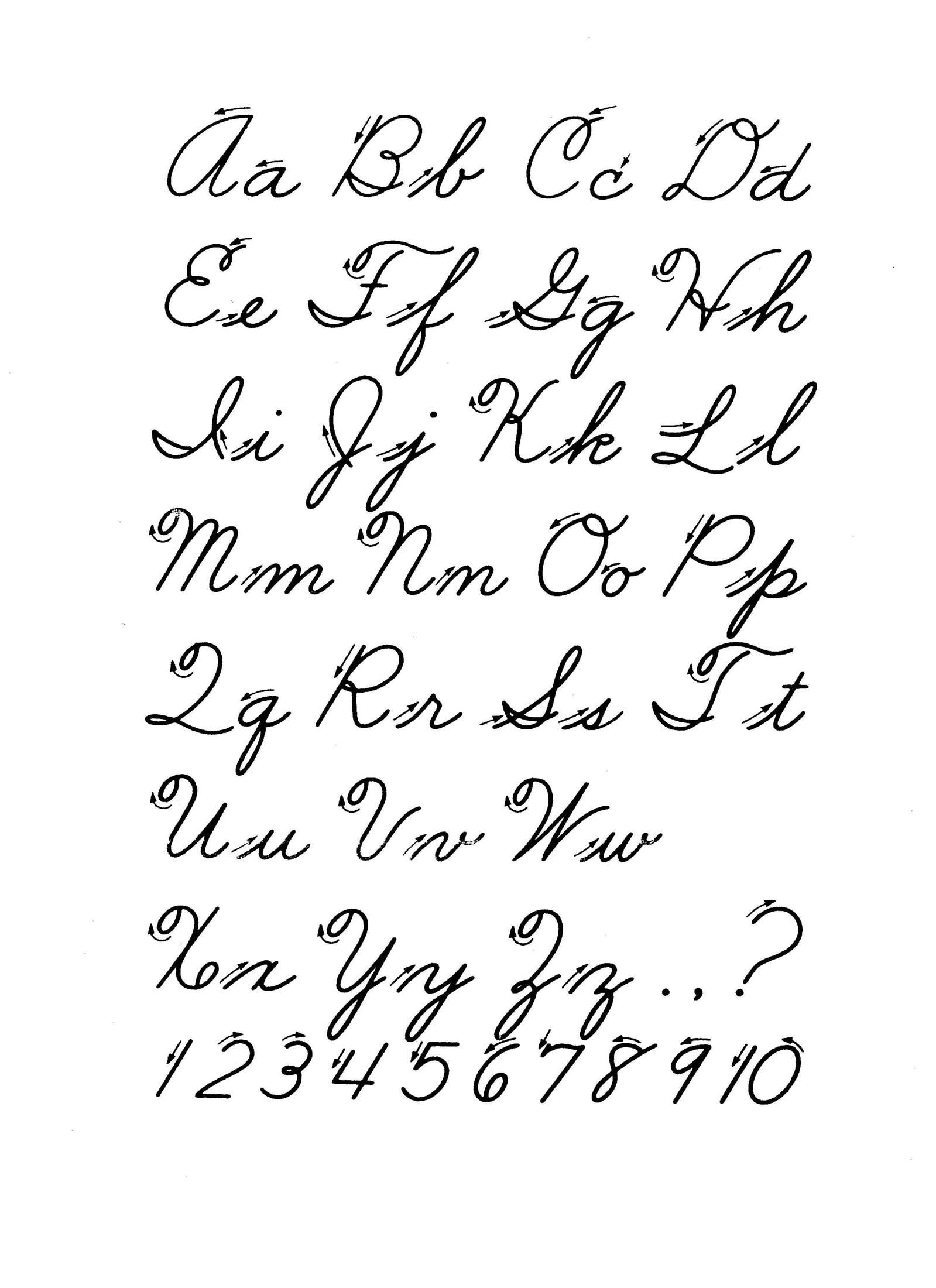 Free Printable Cursive Alphabet Letters Cursive Letters