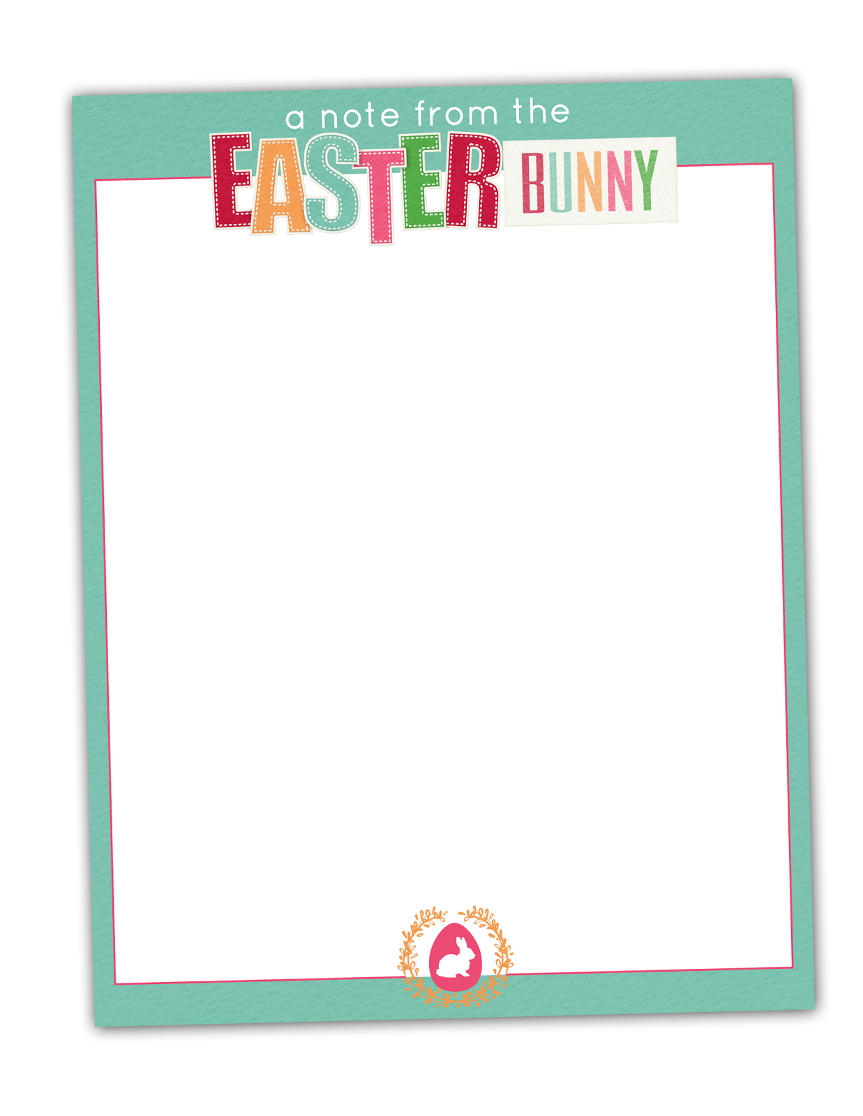 Free Printable Easter Bunny Stationary By M K Designs 