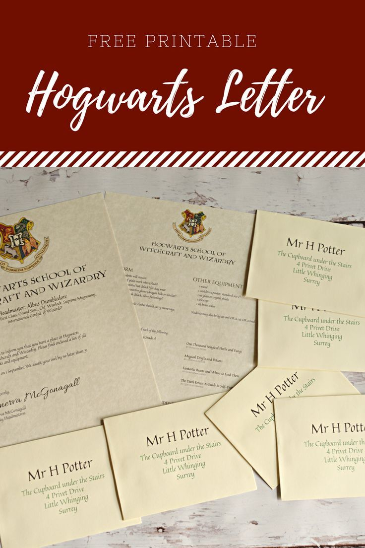 Free Printable Hogwarts Letter Housewife Eclectic