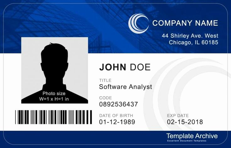 Free Printable Id Card Template Unique Ms Word Id Badge 
