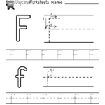 Free Printable Letter F Alphabet Learning Worksheet For