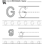 Free Printable Letter G Alphabet Learning Worksheet For