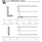 Free Printable Letter L Alphabet Learning Worksheet For