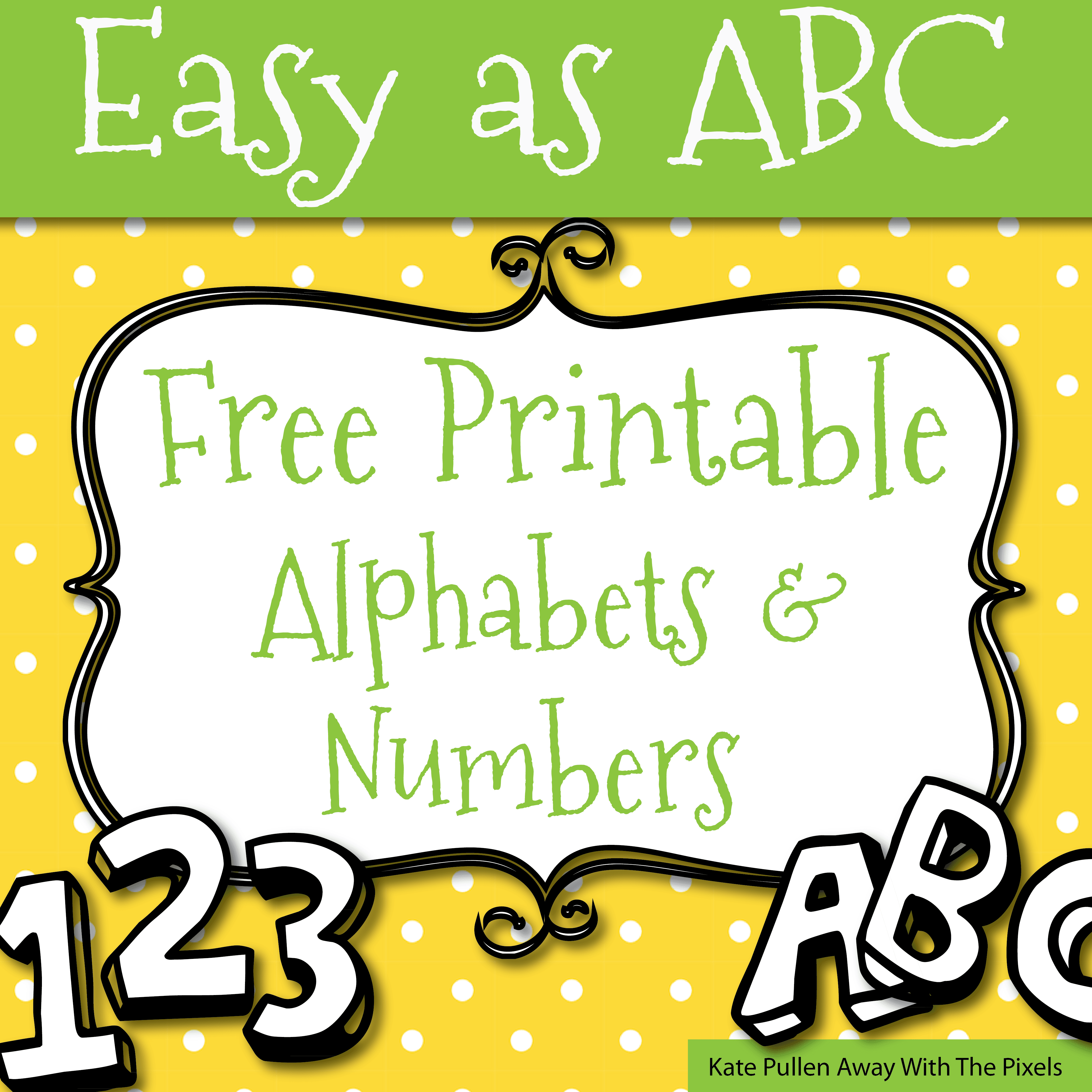 Free Printable Letters And Numbers For Crafts