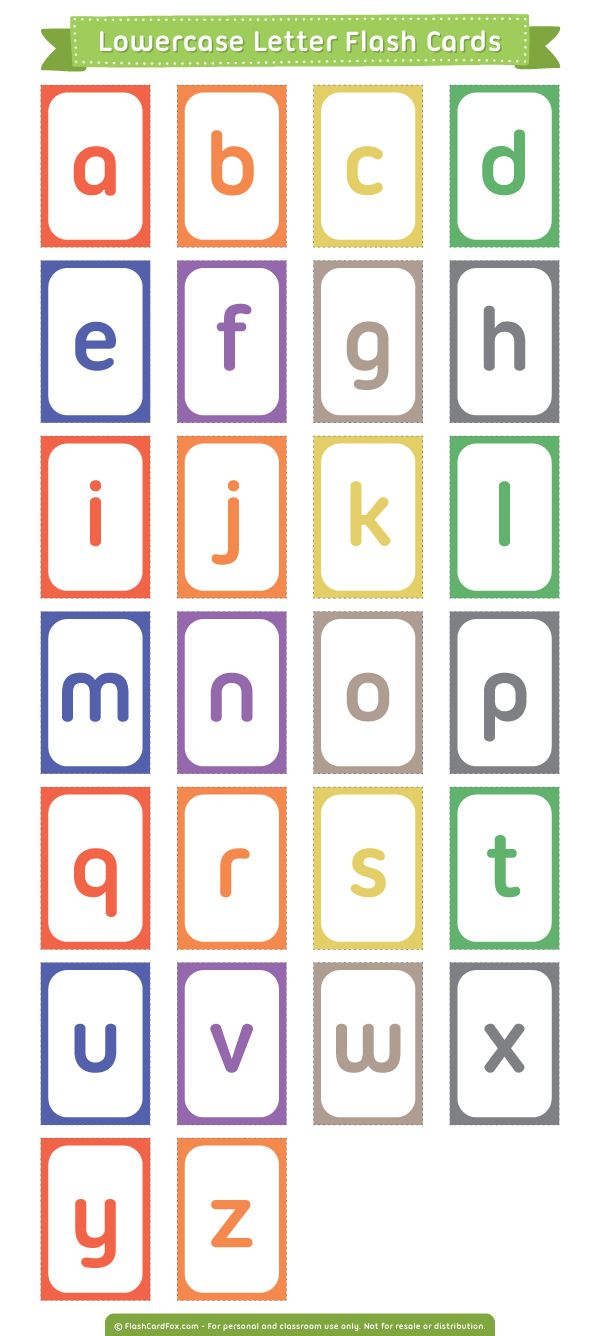 Free Printable Lowercase Letter Flash Cards Download Them 