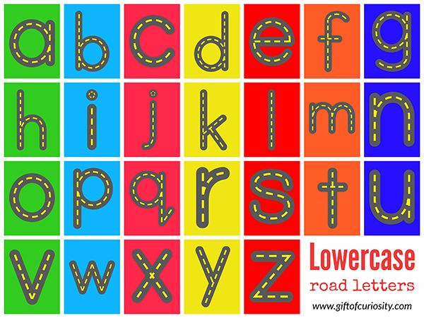 FREE Printable Road Letters Learning Letters Lettering 