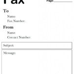 Free Printable Standard Fax Cover Sheet Template