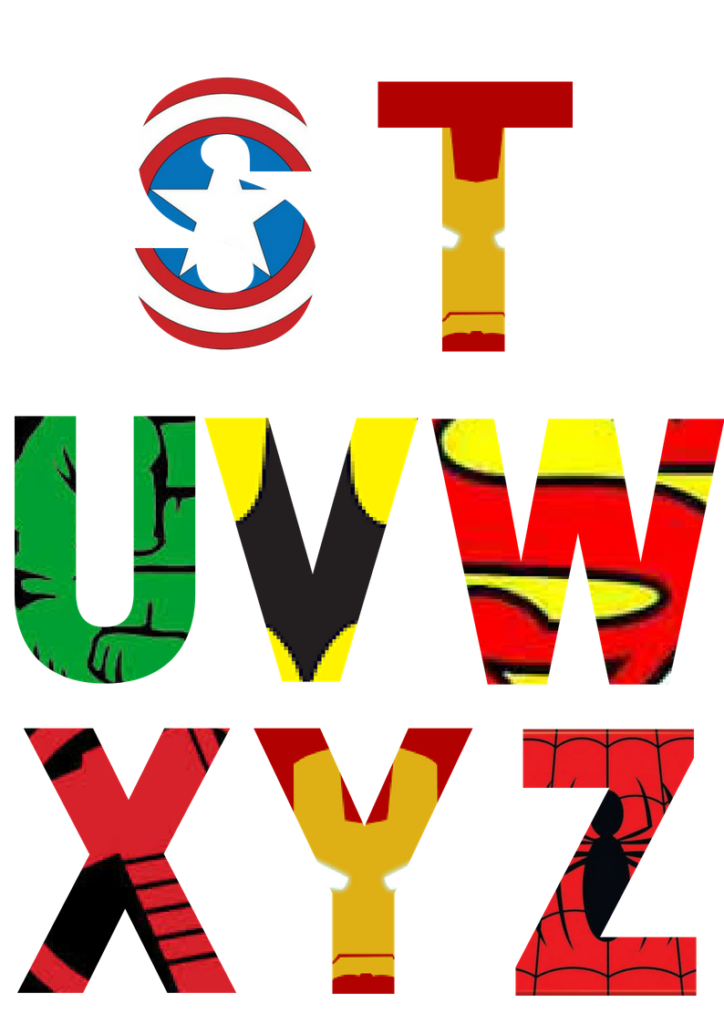 Free Printable Superhero Alphabet Letters Superhero 
