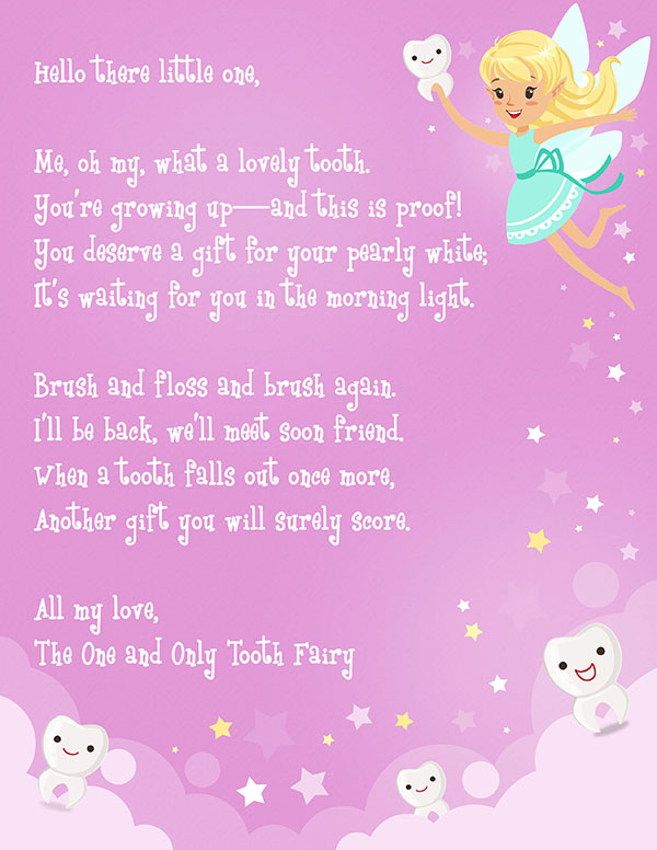 Free Printable Tooth Fairy Letter Elfster