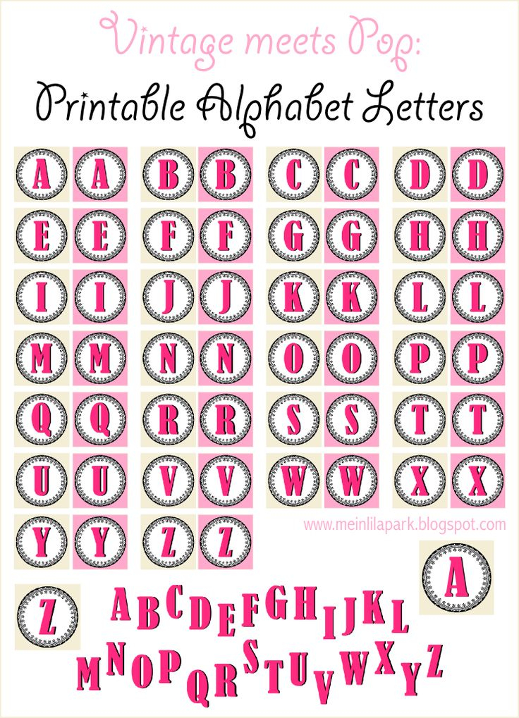 Free Printable Vintage Ornament Alphabet Letters