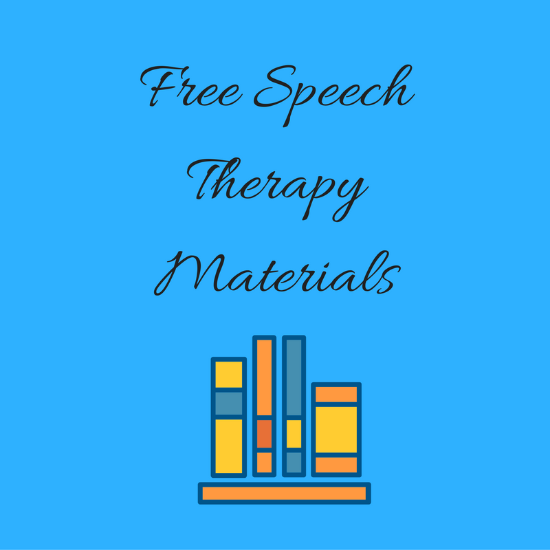 Free Speech Therapy Materials Speech And Language Kids
