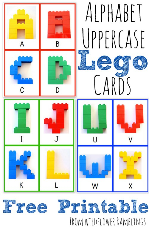 Free Uppercase Alphabet LEGO Cards Free Homeschool Deals