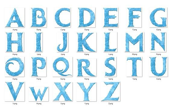 Frozen Alphabet Frozen Clipart Frozen Font Disney Frozen 