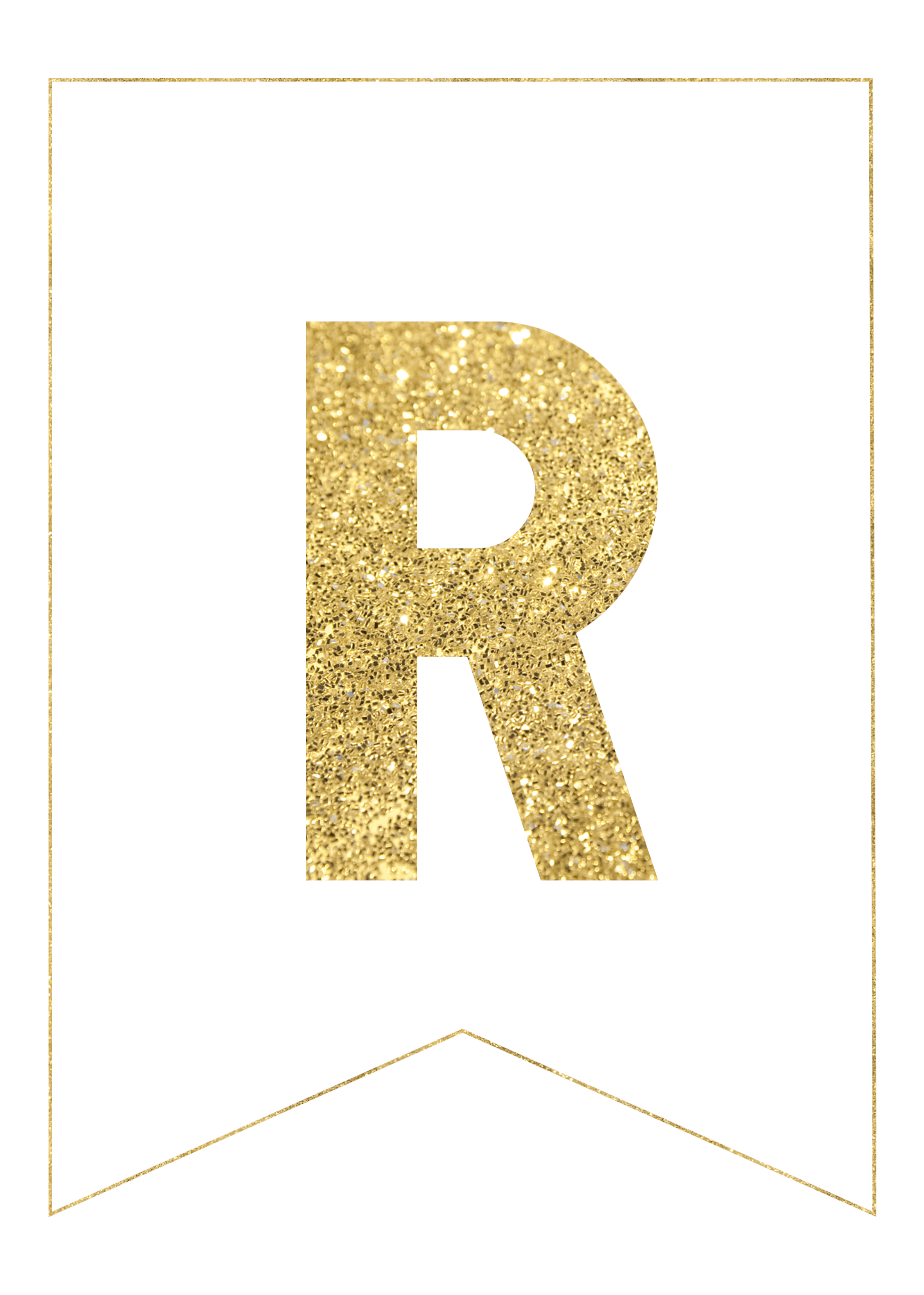 Gold Free Printable Banner Letters Paper Trail Design 