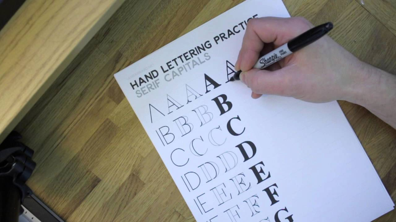Hand Lettering For Beginners Serif Capitals Worksheets 