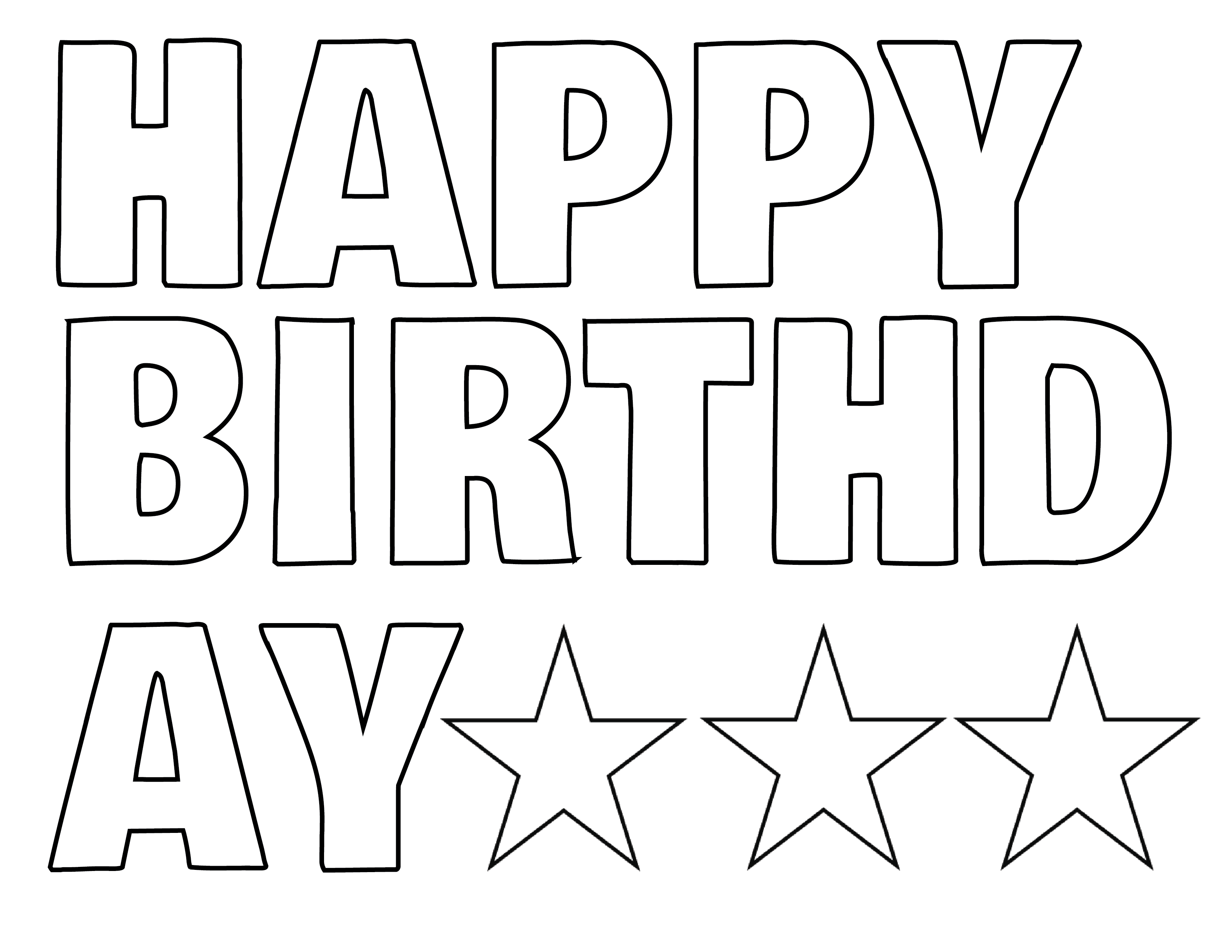 Happy Birthday Banner In Printable Letters Happy 
