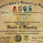 Hogwarts Graduation Diploma Template Harry Potter
