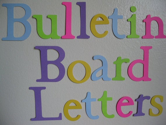 Items Similar To Die Cut Letters Bulletin Board Letters 