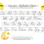 Kids Cursive Alphabets Tracing Chart With Stars Cursive